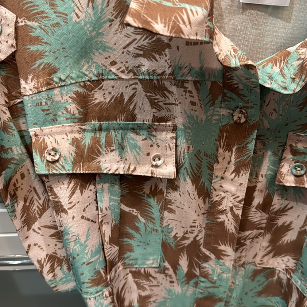 Short Romper Palm Tree Pattern Small Fili By Kya - image 5